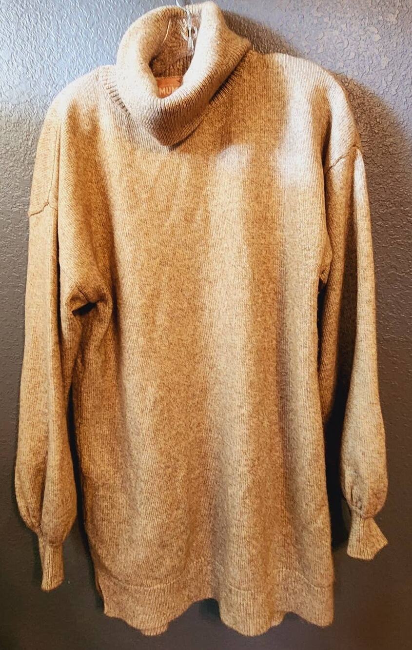 Show Me Your MuMu Tunic Knit Ribbed Turtleneck Sweater Oversized Small